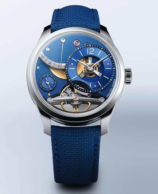 Review Greubel Forsey Balancier Contemporain Blue steel watch price